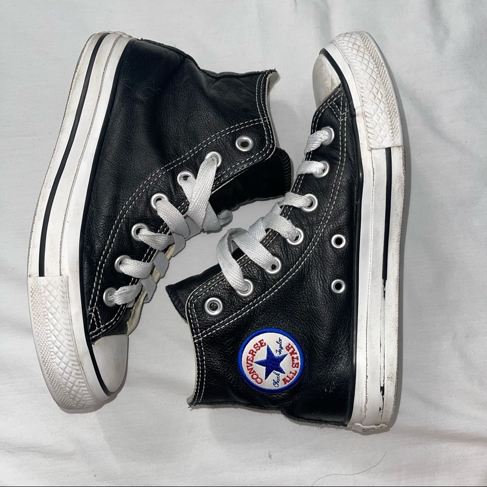Black Leather Converse